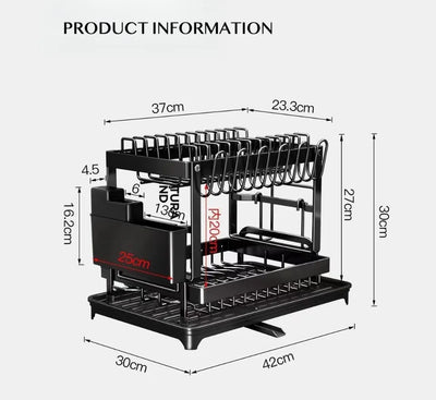 Kitchen drain rack dish rack household utensils knives and forks storage racks Tabletop drying bowl rack kitchen organizer