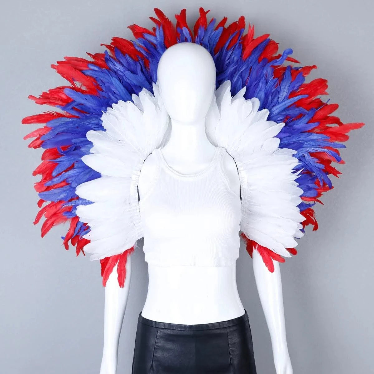 Designer Feather Scarf  (Punk, Halloween, Carnival, Masked Ball Party )Accessory