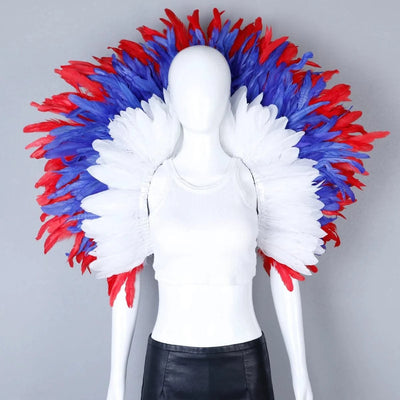 Designer Feather Scarf  (Punk, Halloween, Carnival, Masked Ball Party )Accessory