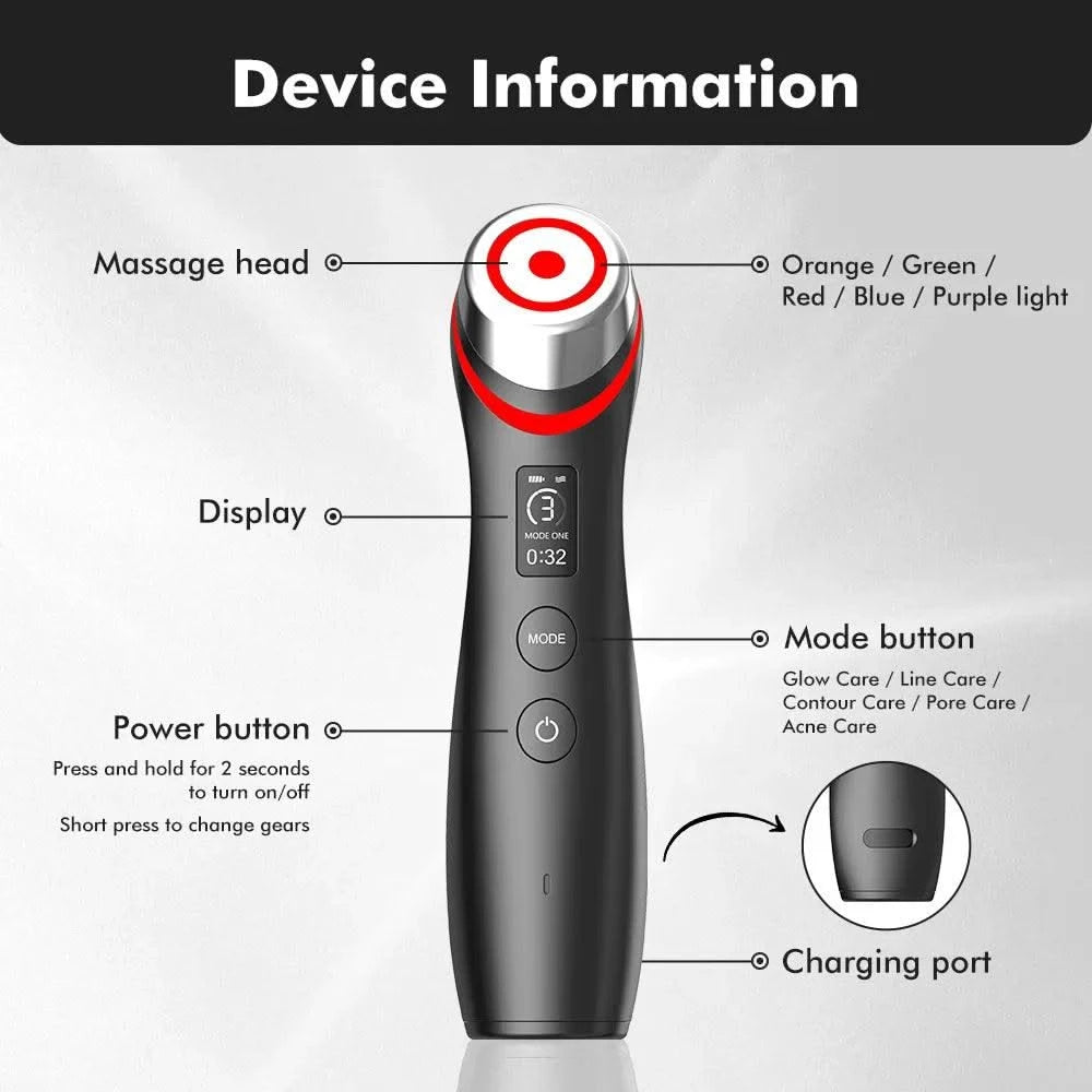 6 in 1 Age Booster Skin Care Facial Glow Booster Beauty Device Facial Skin Care Tools Anti Aging Microcurrent Lift Face Care