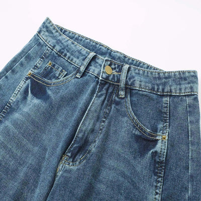 Designer Wide Leg Pants For Women Mid Rise Barrel Jeans For Women Wide Leg Mid Waist Cropped Denim Summer Shorts For Women Jean