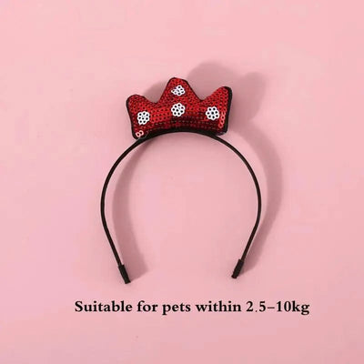 Cat Accessories Party Cat Headdress Wear Puppy Hairband Dog Dress Up Hat Pet Hair Accessories Bow Tie Dog Bowknot Pet Hair Hoop