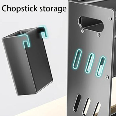 Kitchen Spice Racks Home Kitchen  Cabinet Seasoning Holder Cutlery Holder Modern Multifunction Organizers Shelves Removable