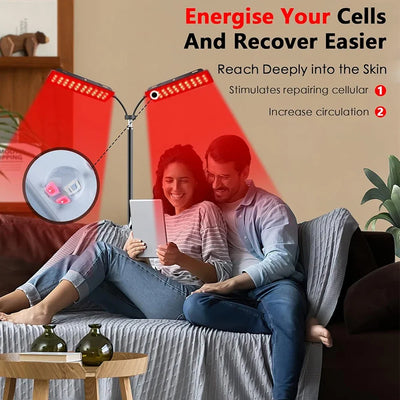 LED Red Light Therapy Lamp LED Infrared Light Therapy 660nm&850nm Near Infrared Light Device Full Body Pain Relief Skin Care