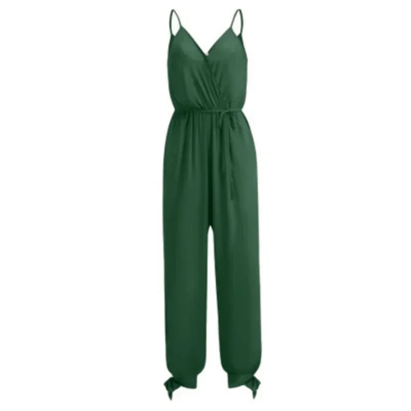 Female Jumpsuit For Women 2025 Summer Floral Print Womens Trousers Bohemian Rompers Jumpsuit Long Pants Overalls Female mujer