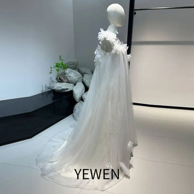 Bohemian Wedding Dresses Sleeveless A-Line Beach With Handmade Flower Bride Dress YW0832