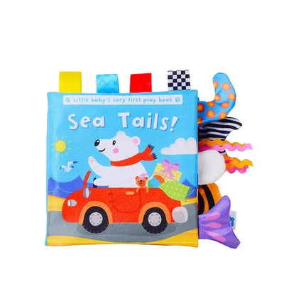 Montessori Education Baby Toys Busy Book Cartoon Animals Tail Interactive Parent-Child Fun Baby Cloth Book Baby Toys 0 6 Months