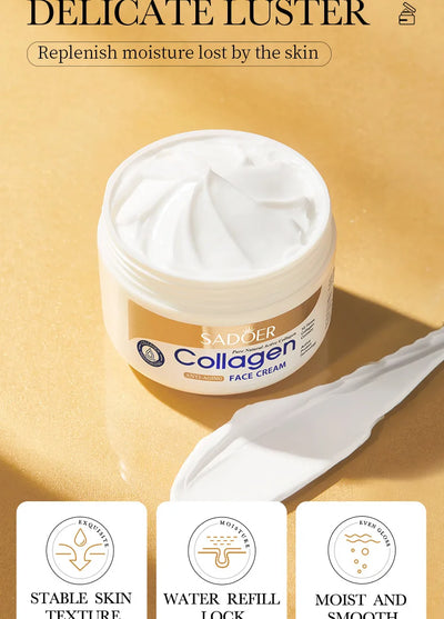 SADOER Collagen Firming Face Cream Skincare Moisturizing Hydrating Face Creams Faical Cream Beauty Face Skin Care Products