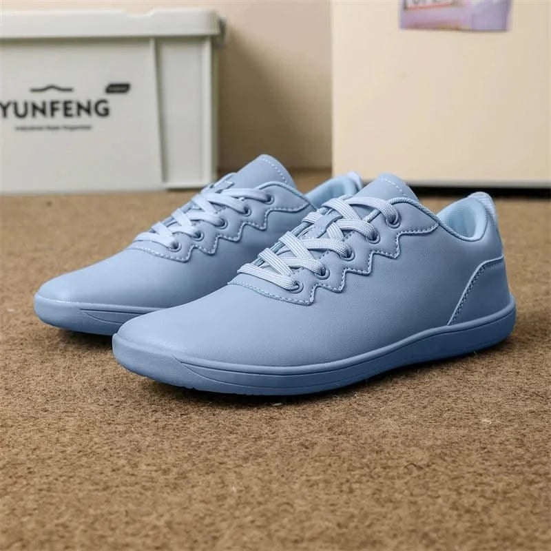 Women Shoes Wide Barefoot Shoes for Women Minimalist Split Leather Casual Shoes Comfortable Pink White Shoes Walking Sneakers