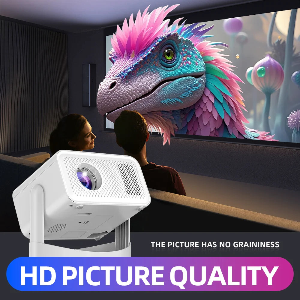 Portable Projector 900ANSI Android11 4K Native 1080P Wifi6 Auto Keystone Allwinner H713 Electronic Focus BT 5.2 360° Home Cinema