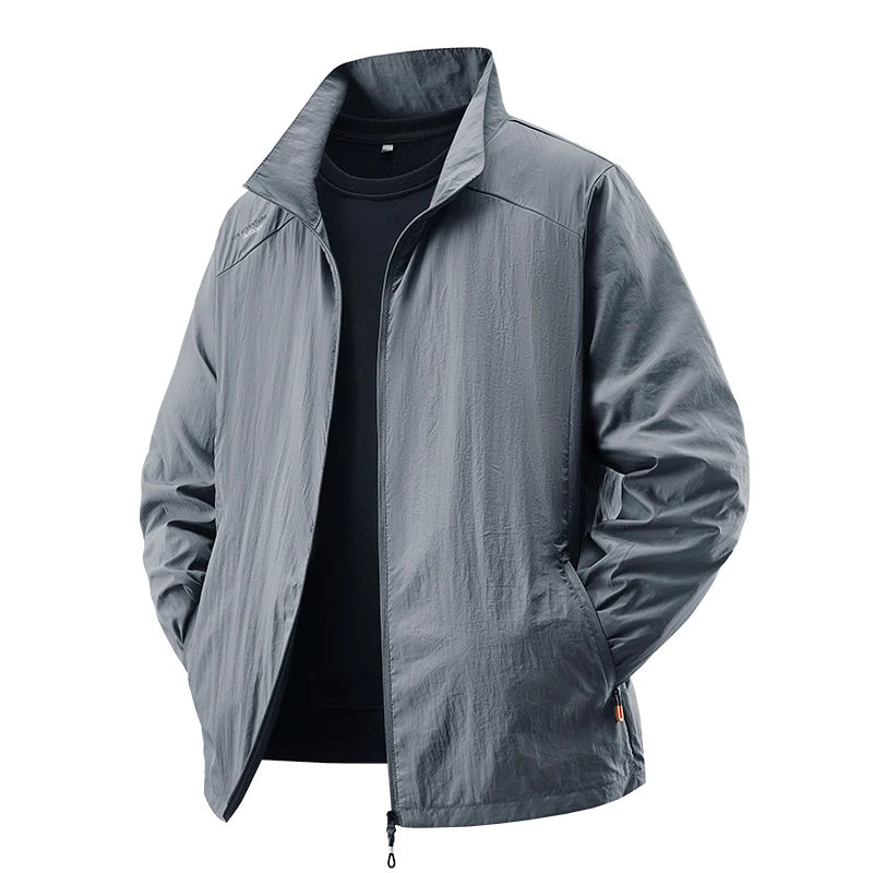 Summer Sunscreen Jacket Men's Casual Quick Dry Breathable UV Coat Outdoor Cycling Camping Fishing Lightweight Skin Windbreaker