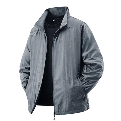 Summer Sunscreen Jacket Men's Casual Quick Dry Breathable UV Coat Outdoor Cycling Camping Fishing Lightweight Skin Windbreaker