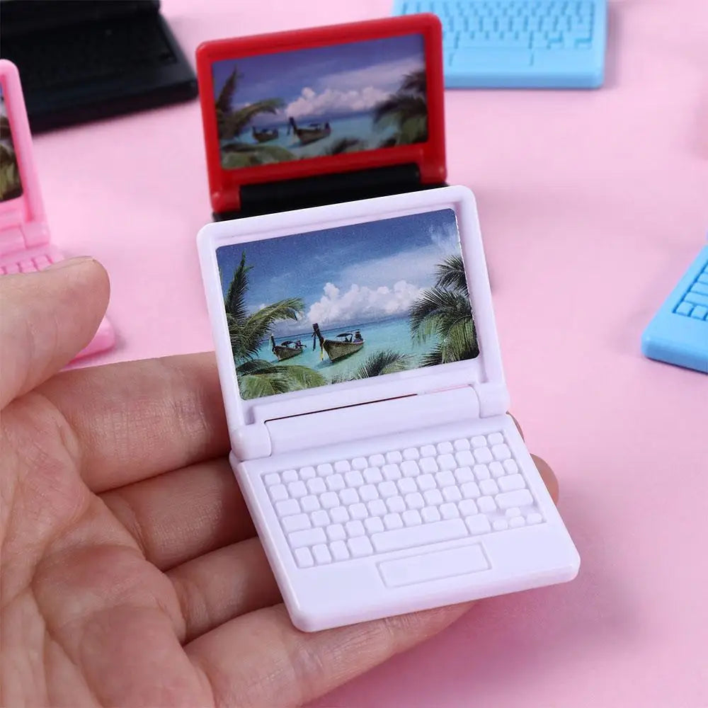 Dollhouse Decor DIY Accessories Doll House Dollhouse Miniature Dollhouse Furniture Simulation Laptop Dollhouse Computer