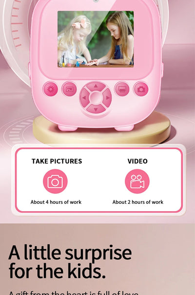 Children Digital Camera Instant Print Toys For Kids Thermal Print Camera HD 1080P Instant Photo Printing Camera Video Toys Gift