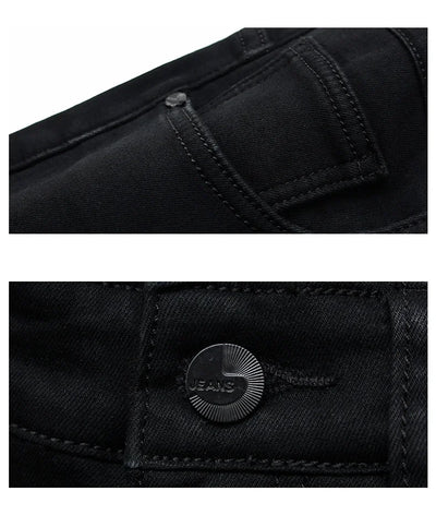 Men Classic Advanced Fashion Brand Jeans Jean Homme Man Soft Stretch Black Biker Masculino Denim Trousers Mens Pants Overalls
