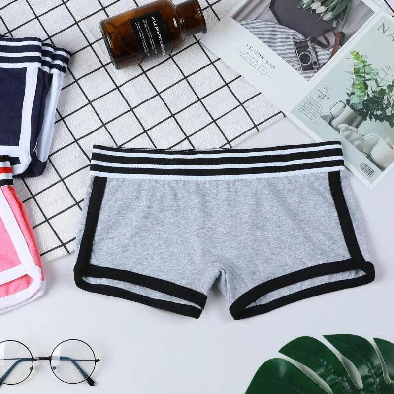1 piece Women Panties Female Boxer Boyshort Low Waist Sport comfortable and breathable Underwear Ladies Pants Intimate Lingerie - Elanique