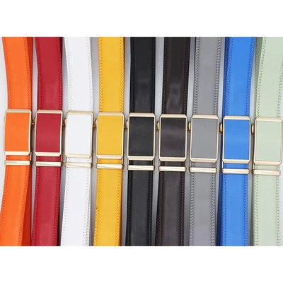 Men Black Strap Waistband Genuine Leather Automatic Buckle Belts |  Belts for Business