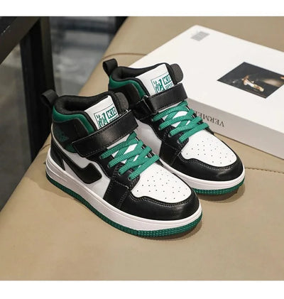 Children's shoes Men's shoes 2024 new fall children's non-slip sports shoes large high top board shoes for children