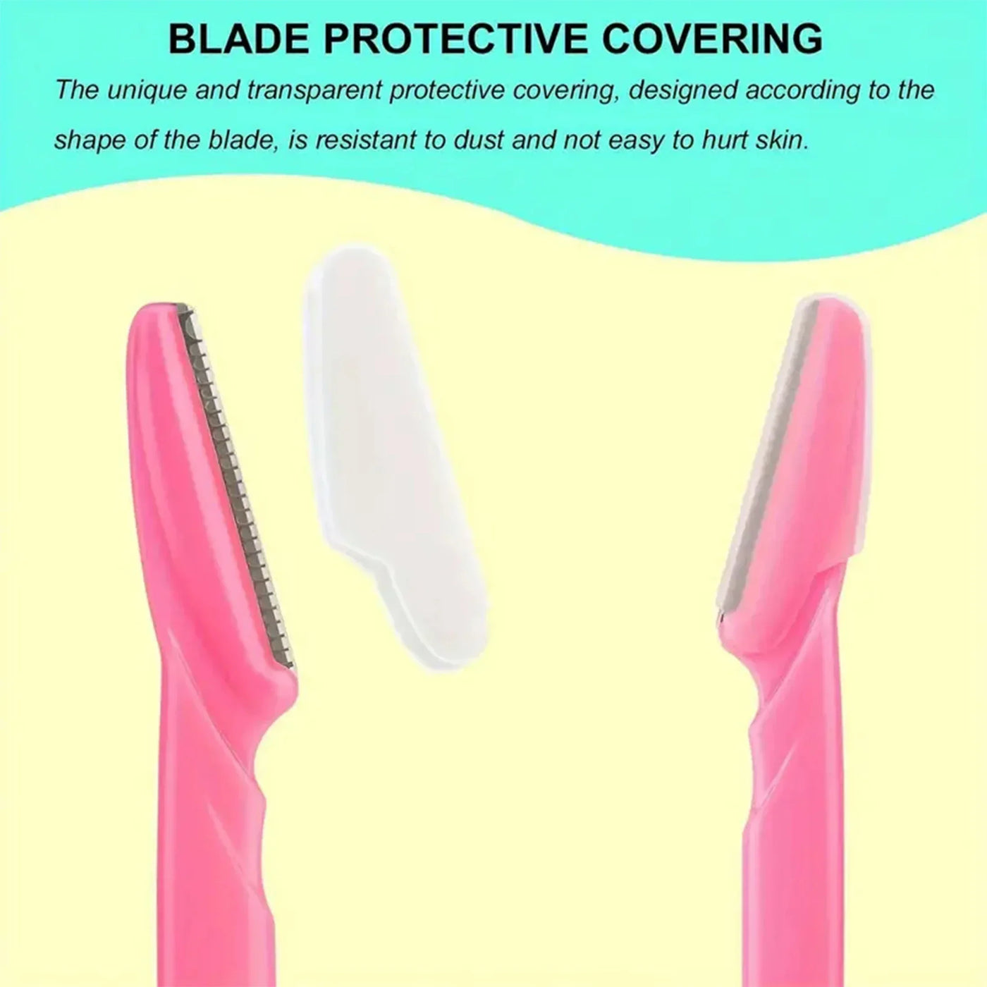 5pcs Razor and Face Razor for Women and Men, Eyebrow Hair Trimmer and Shaver with Protective Cover,Safe