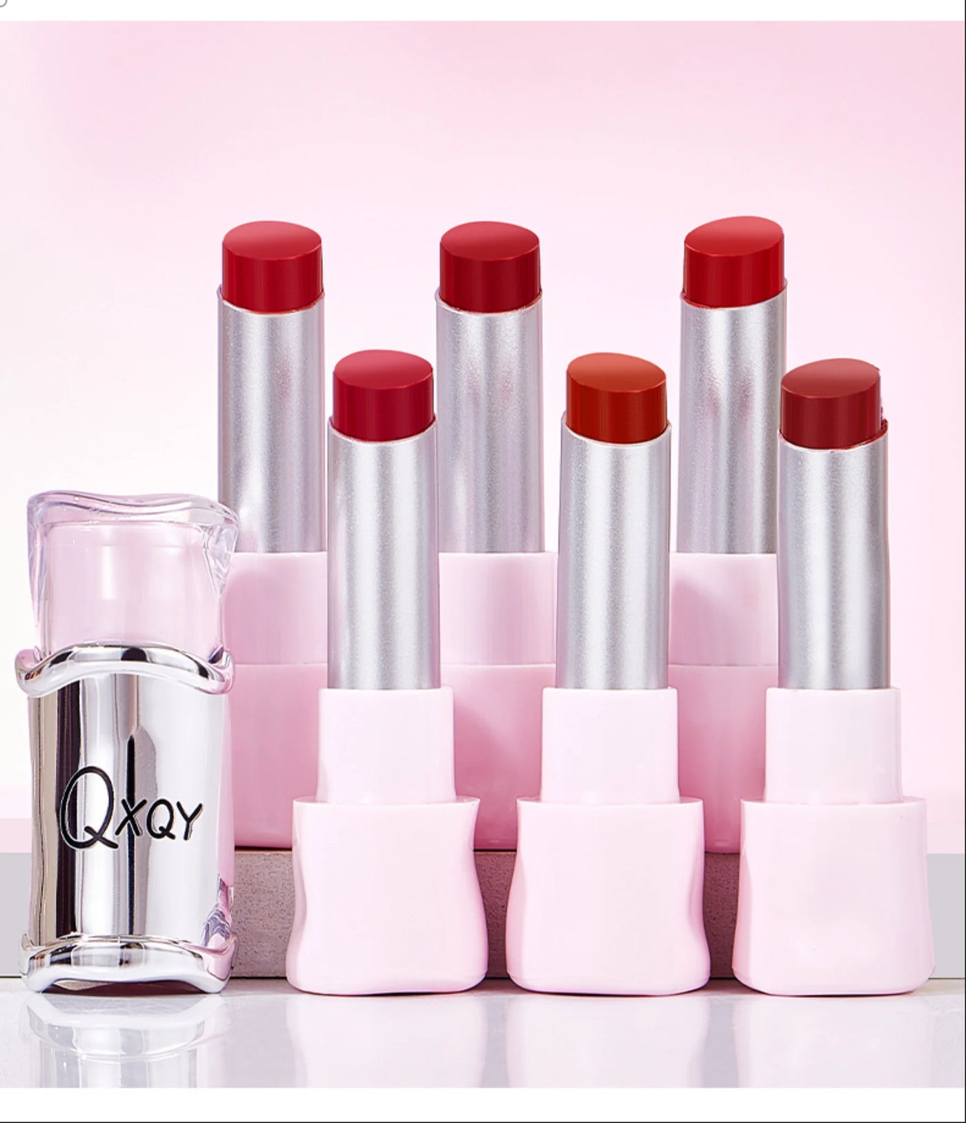 QXQY GLOSSY JELLY LIPSTICK - Mirror Shine, Moisturizing & Long Lasting, Nude Lip Gloss for Plump Brightening Lips (No Makeup Loo