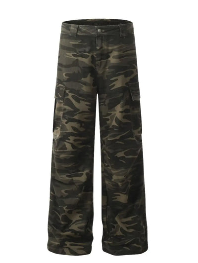 Simple Straight Trousers for Men Camouflage Pants New Casual Pants Man Lazy Comfortable New Literature and Art Trend
