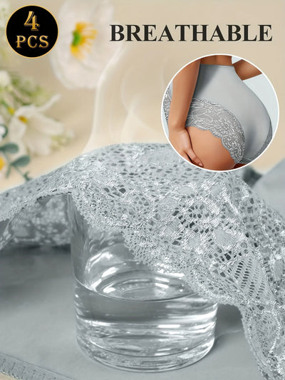 Women's Underwear - Elegant Floral Lace panties, Soft Everyday & Special Occasion Panties, Non-Sheer Breathable Soft
