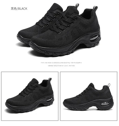 Woman Sneakers Fashion Casual Shoes Summer Air Cushion Mesh Female Shoes Comfortable Breathable Heightening Sneakers for Women