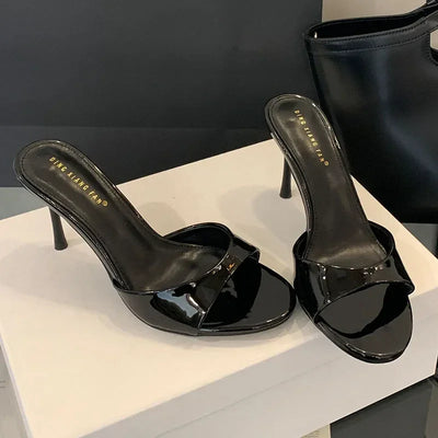 2025 New Slip On Women Stiletto Heels Shoes Female Slides Footwear Luxury Fashion Round Toe Ladies High Heels Pumps Shoes - Elanique