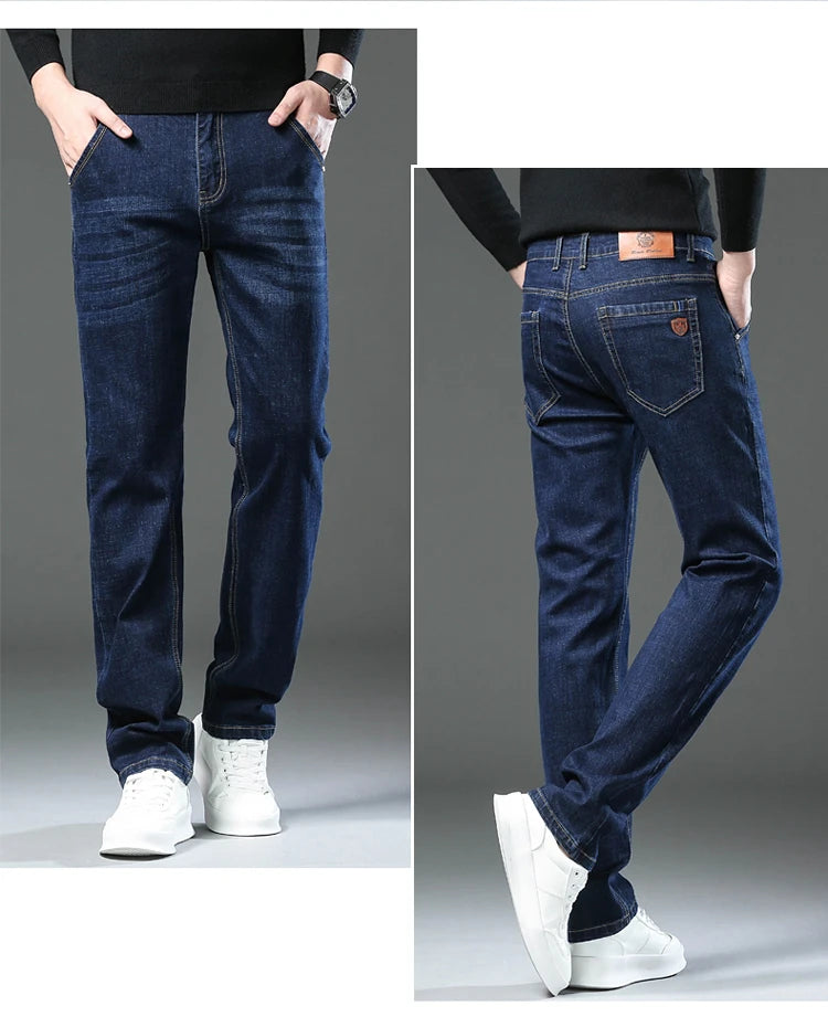 New Men Classic Jeans Jean Homme Pantalones Hombre Men Mannen Soft Black Biker Masculino Denim Overalls Mens Pants Size 30-40