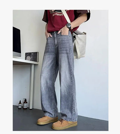 Mens Jeans Large Denim Jeans for Teens Trousers for Men Jean Baggy Pants Men's Fashion Man Male Trendyol Streetwear Korean Men´s