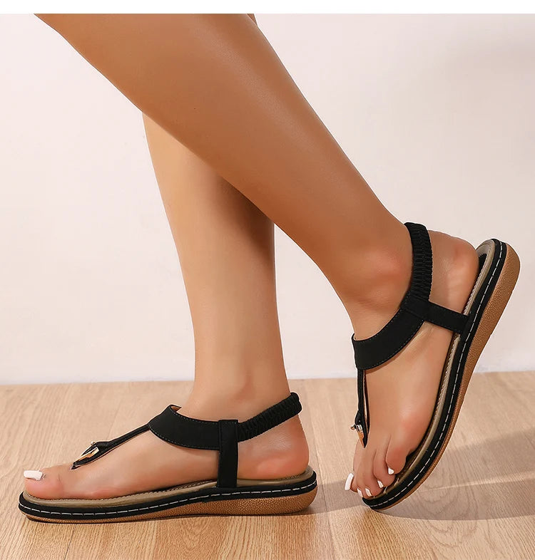 Women's Sandals 2025 New Flat Heels Sandals For Summer Shoes Woman Flip Flops Soft Bottom Beach Summer Footwear Sandalias Mujer