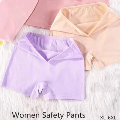 Ladies' Boxer Briefs Women's High Waist Large Size Quarter Underwear Female Cozy Cotton Antibacterial Legging Flat Legged Shorts
