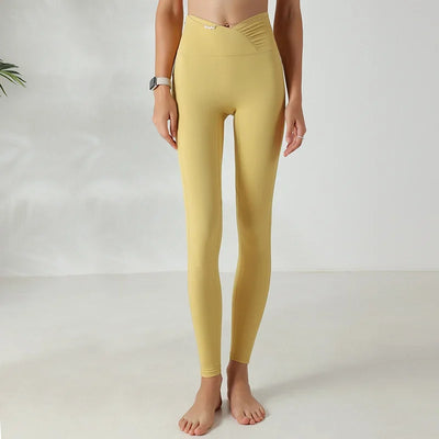 Yoga pants women's fitness running sports 2024 new spring and fall belly lifting hip tight bottoming pants nude stretch
