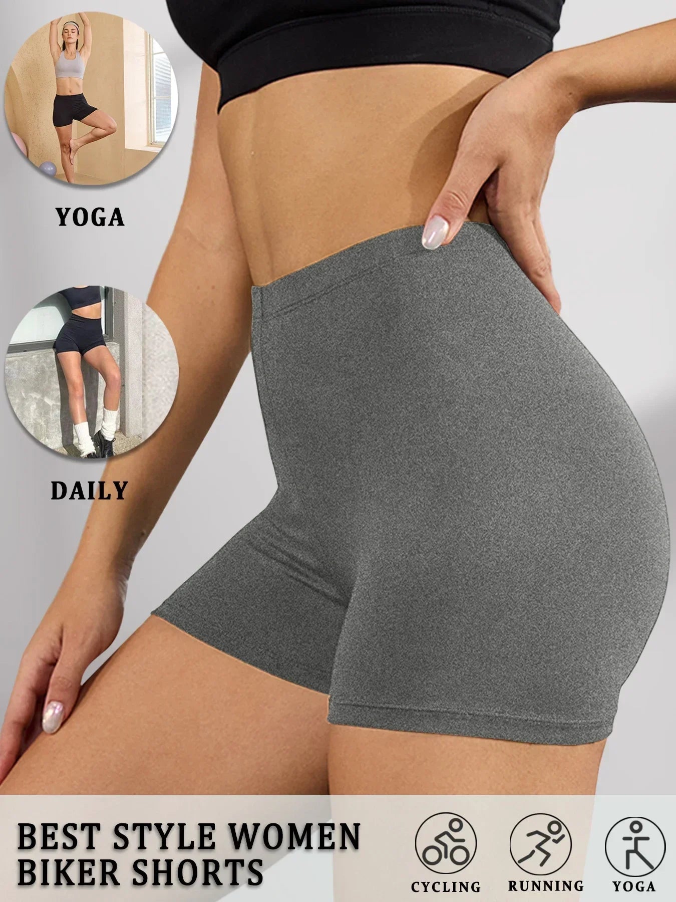 Biker Shorts For Women Super Soft No See Through Workout Yoga Running Cycling Push Up Gym Fitness Shorts Women's Activewear