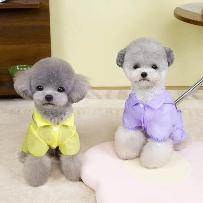 Summer Pet Clothes 4-Leg Pants Thin & Breathable-Cat Dog Sun Protection Outfit for Teddy Schnauzer Bichon Puppy UV Defense Wear