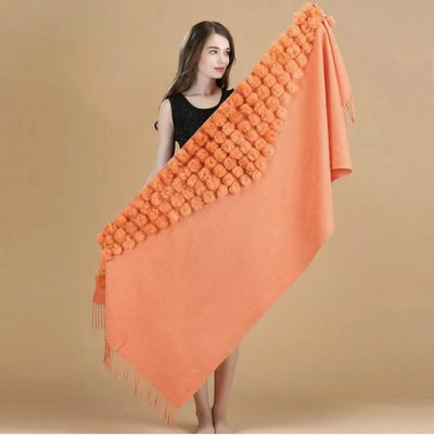 Winter Thick  Genuine Rabbit Fur Scarf for Women