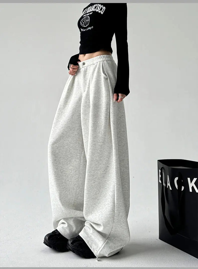 Wide Leg Pants Women's Autumn and Winter New Loose Sports Casual Pants