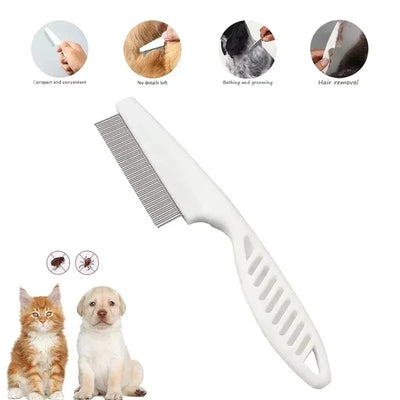 Pet Hair Shedding Comb Stainless Steel Flea Comb for Cat Dog Pet Comfort Flea Hair Grooming Comb Dog Brush Grooming Tools