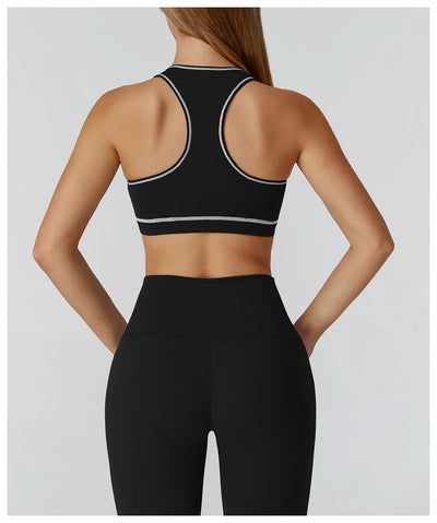 Yoga Bra Women Breathable Sports Bra Anti-Sweat Fitness Shockproof Crop Top Push Up Gym High Strength Workout Underwear