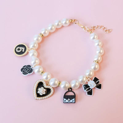 Pet Pearl Collar Little Cat Dog Love Pearl Necklace Cute Dog Jewelry Pet Accessories Puppy Necklace Bow Ties Dogs Pet Products