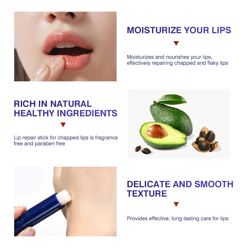 Lakerain Lip Repair Stick 2 Packs Quick Relief Of Dry Moisturizing And Smoothing lip Lines Lip Balm Soothes Chapping Lipstick