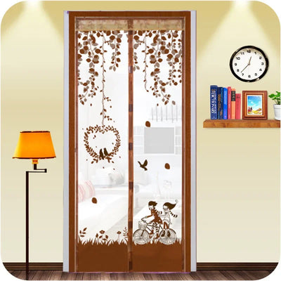 Summer Magnetic Mesh Net Door Curtain-Automatic Closing and Anti Mosquit-Quick and Easy to Install magnetic screen door mesh