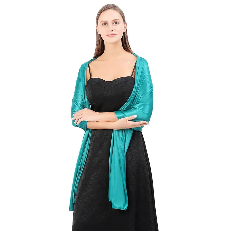 Elegant Silky Evening Dresses Shawls for Women Wedding Party Shawl Bride Bridesmaid Boleros Shrugs Banquet Capes Wraps
