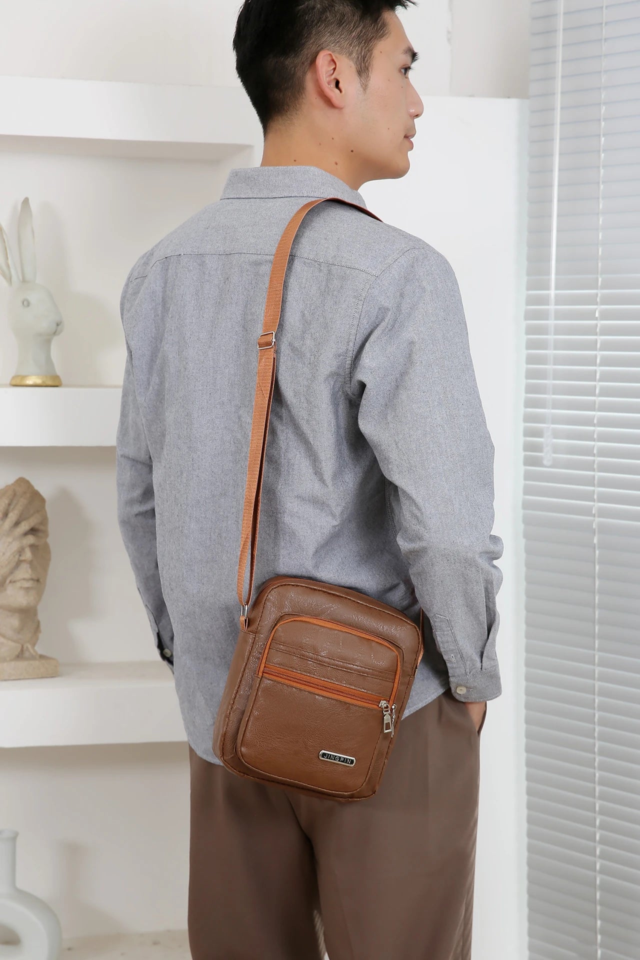 Men Nylon Shoulder Bag Messenger Bag Casual Waterproof Nylon Zipper Pocket Handbag Fashion Tote Travel Male Crossbody Bags