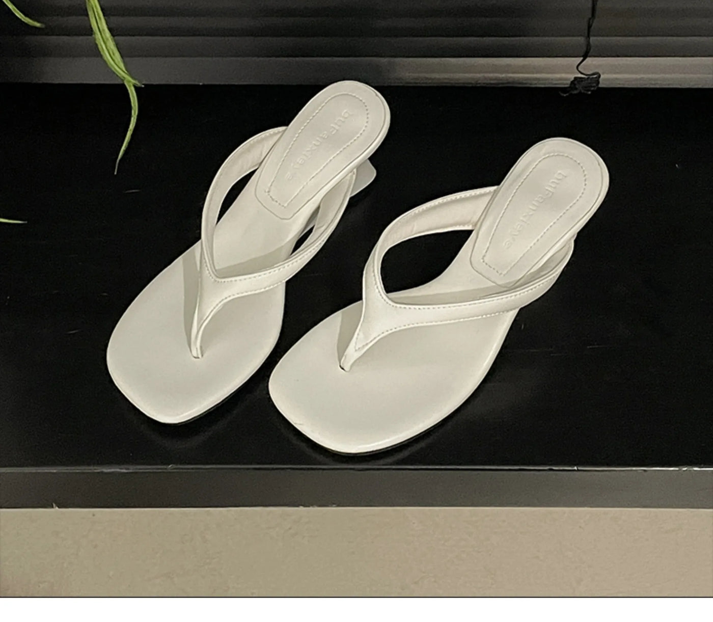 Women High-heeled Slippers 2025 Summer Clip Toe Flip Flop Fashion Pumps French Wedge Sandals Square Toe Ladies Shoes Sandalias
