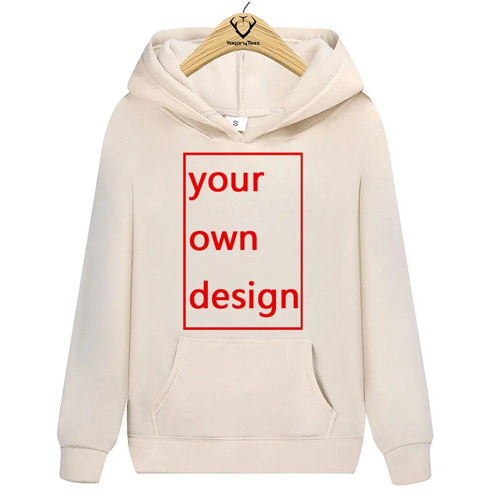 Men Hoodie Autumn Hip Hop Streetwear Men Pullover Sweatshirts Hoodies Print Your Own Design/LOGO/QR code/photo casual Hoodie