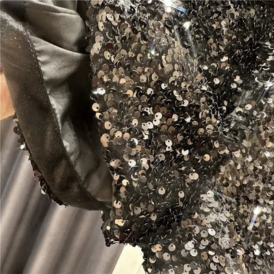 2025 New Summer Spring New Full Sequined Shiny Casual Shorts Heavy Zipper Nightclub Socialite Short Shorts Hot Pants for Women - Elanique