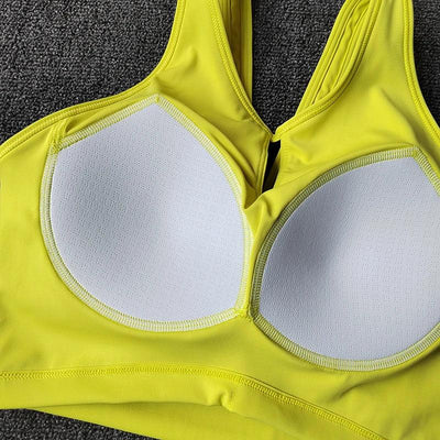 Sports Underwear for Women High-intensity Integrated Cup Shockproof Bra Running Training Suit Fitness Yoga Vest Wear Outside