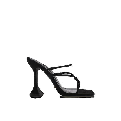 2023 Summer Pumps Sexy high heels Slippers Sandals Shoes Women Thin High Heels Square Toe Sandal Lady Pump Shoes Mules white