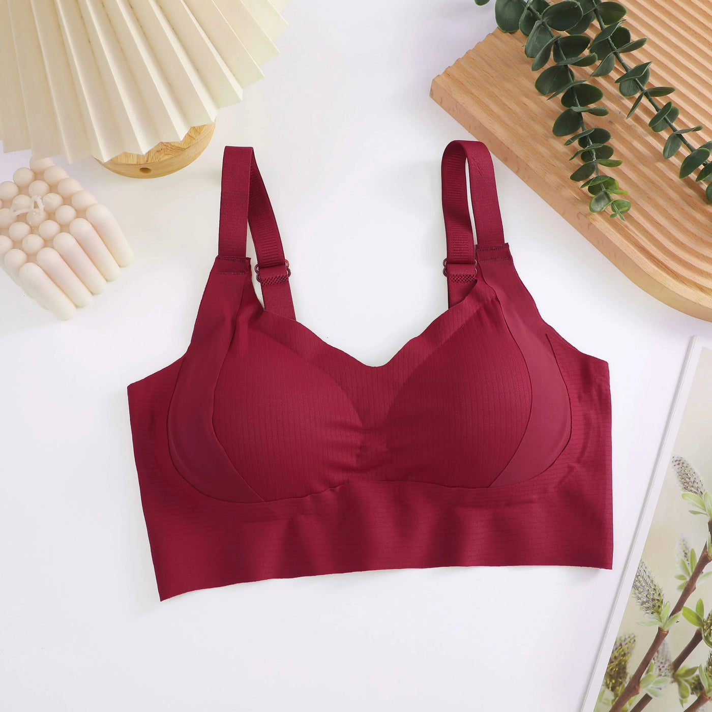 Plus Size Women Seamless Bras Sexy V Waist Brassiere Padded Wireless Soft Sleepwear Female Solid Breathable Underwear Lingerie